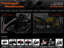 Tablet Screenshot of canningtonmotorcycles.com.au